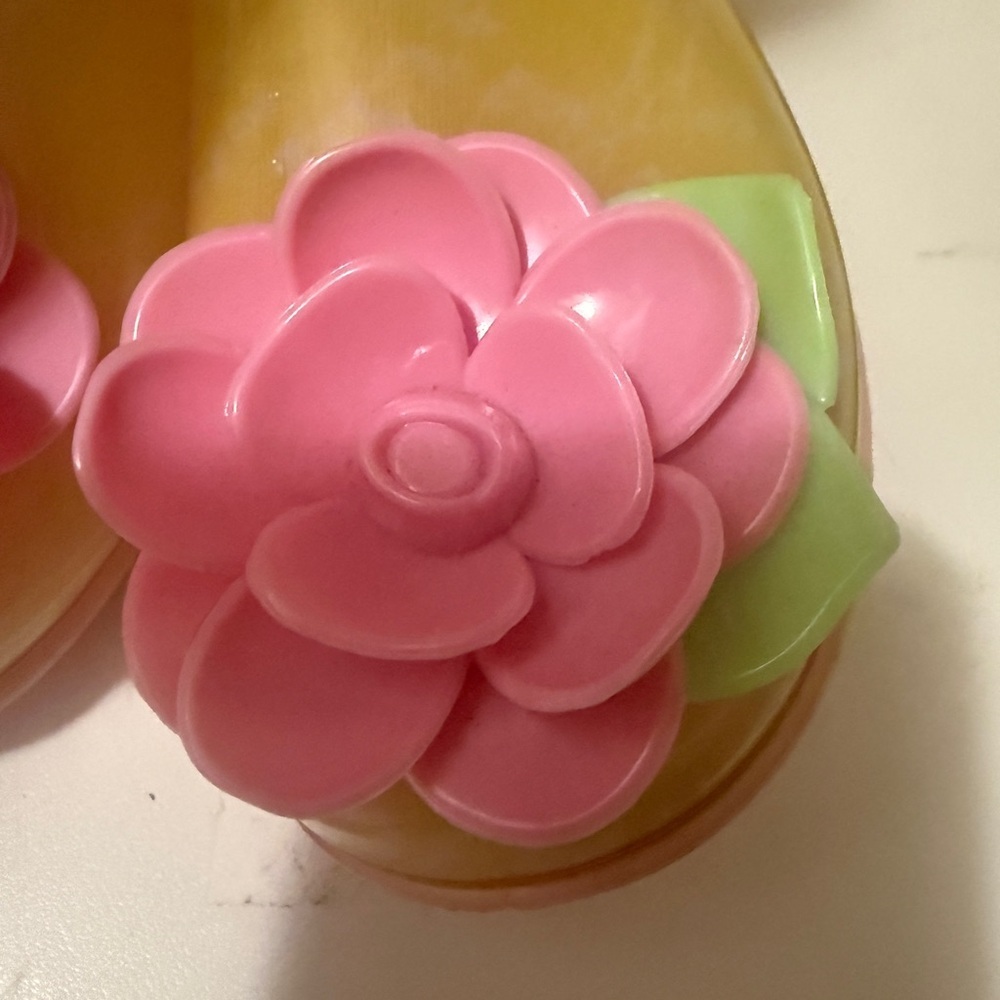 Disney Yellow Princess Rain Boots with Pink Accents - Picture 11 of 14
